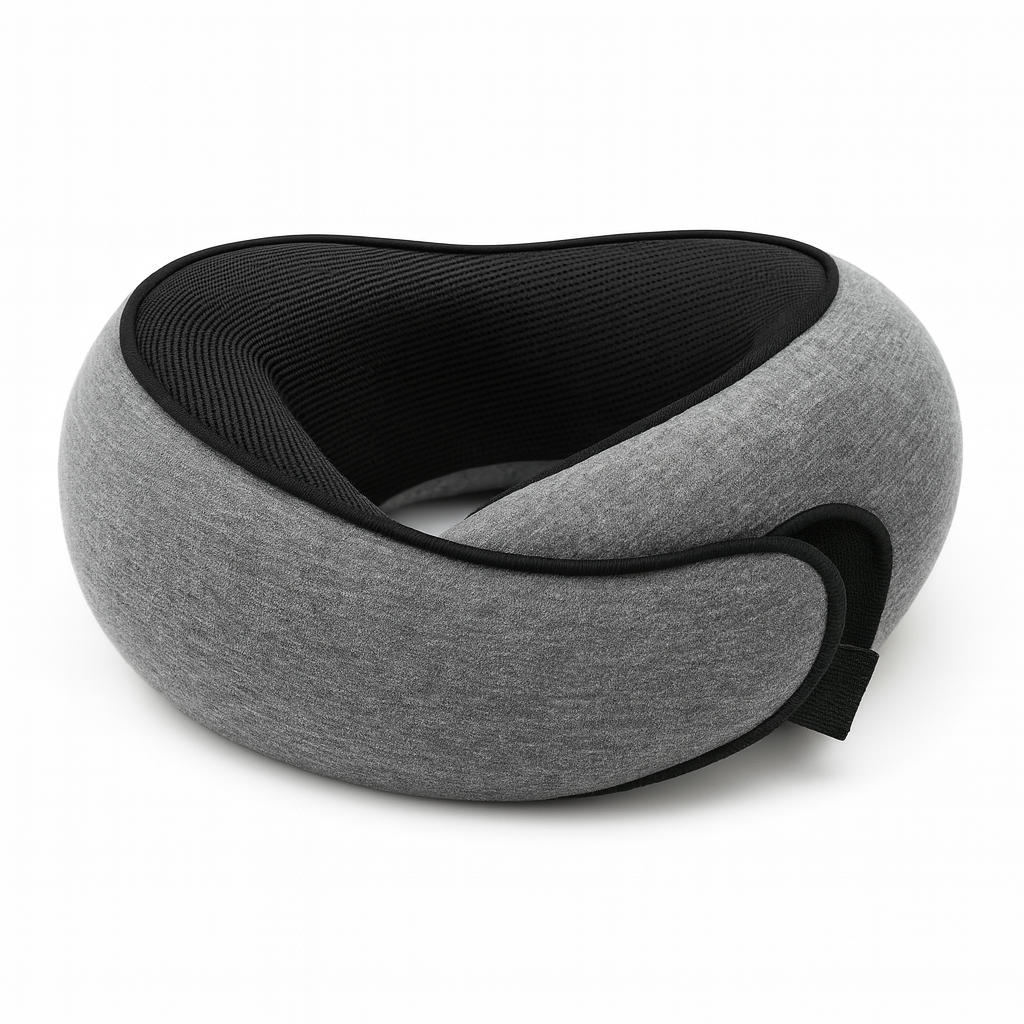 Memory foam travel neck pillow, ergonomic U-shape