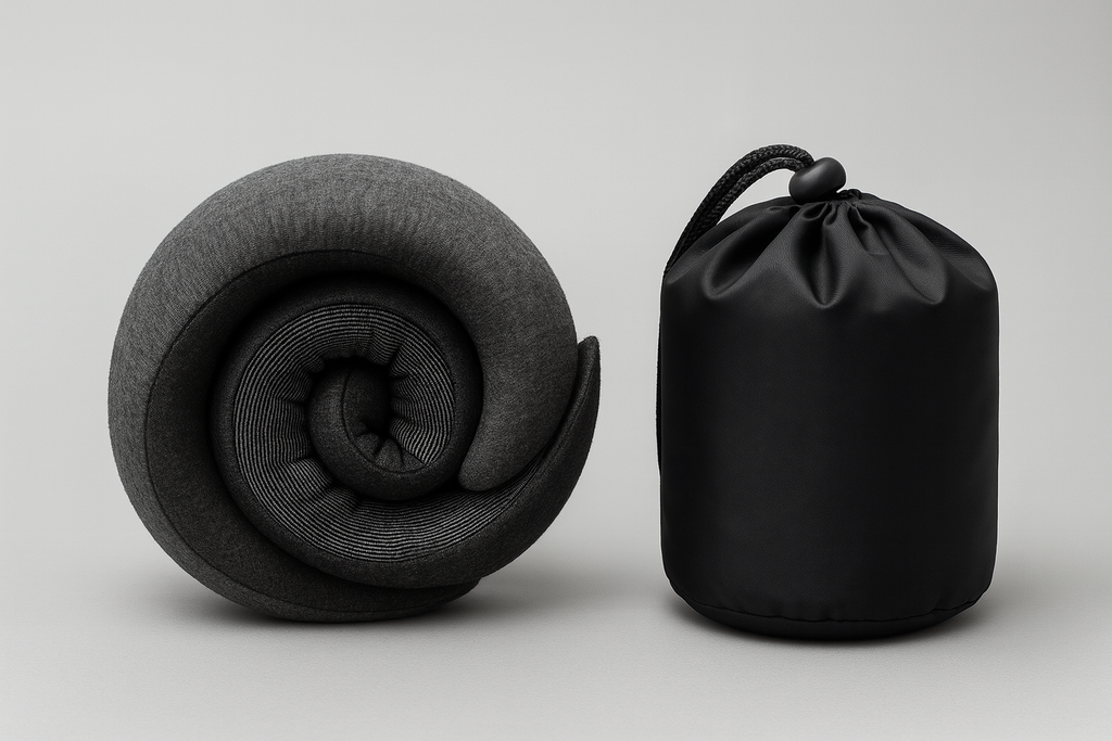 Memory foam travel neck pillow, ergonomic U-shape